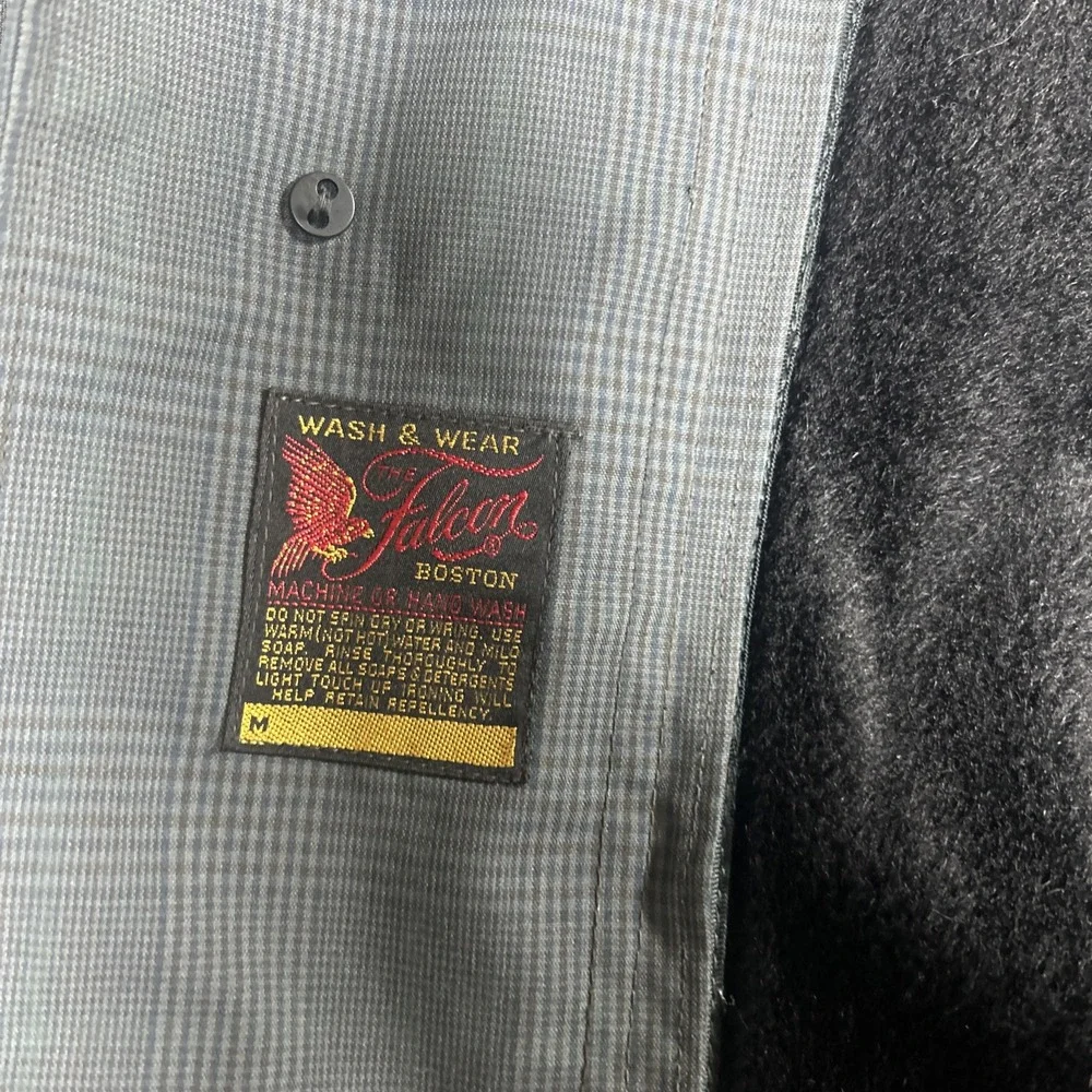 Vintage Inca The Falcon Boston Mens M‎ Gray 100% Alpaca Pile Trench Coat Jacket